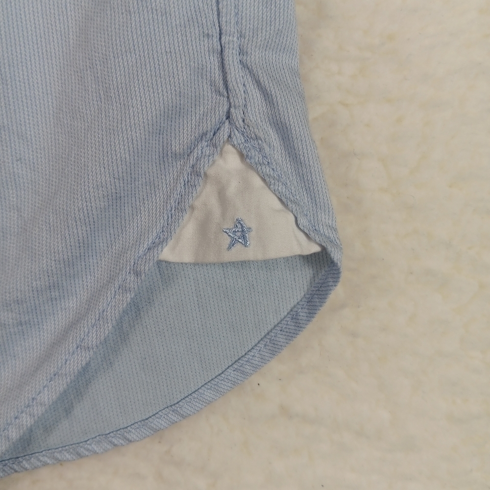 John Varvatos Shirt Mens 16.5 34/35 Blue Long Sleeve Button Up Office Buisness - Picture 8 of 13